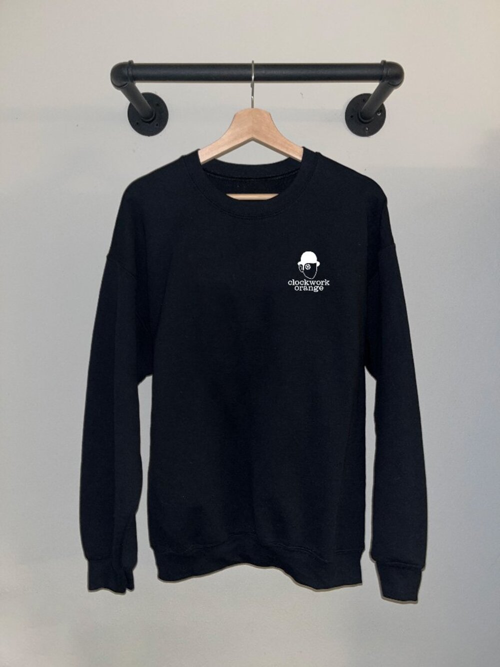 Black White Clockwork Orange Logo Movie Book Classic Crewneck Sweatshirt